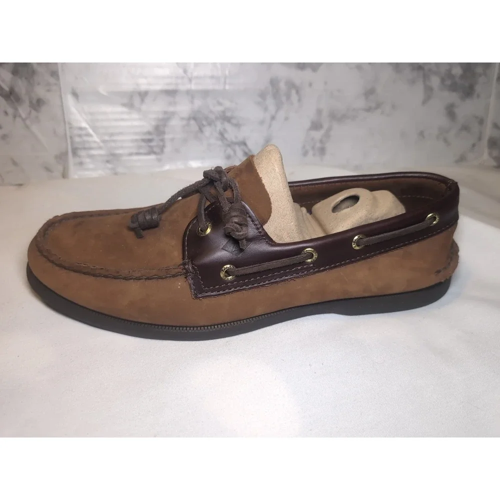 Sperry Top-Sider 0195412 Casual Boat Shoe Men Size 10.5 Brown Non Marking